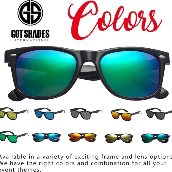 Wholesale Unisex 80's Retro Classic Sunglasses - 100% UV Protection Bulk Sunglas - Picture 6 of 7